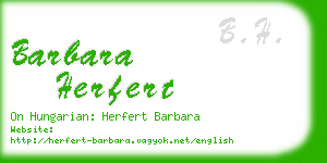 barbara herfert business card